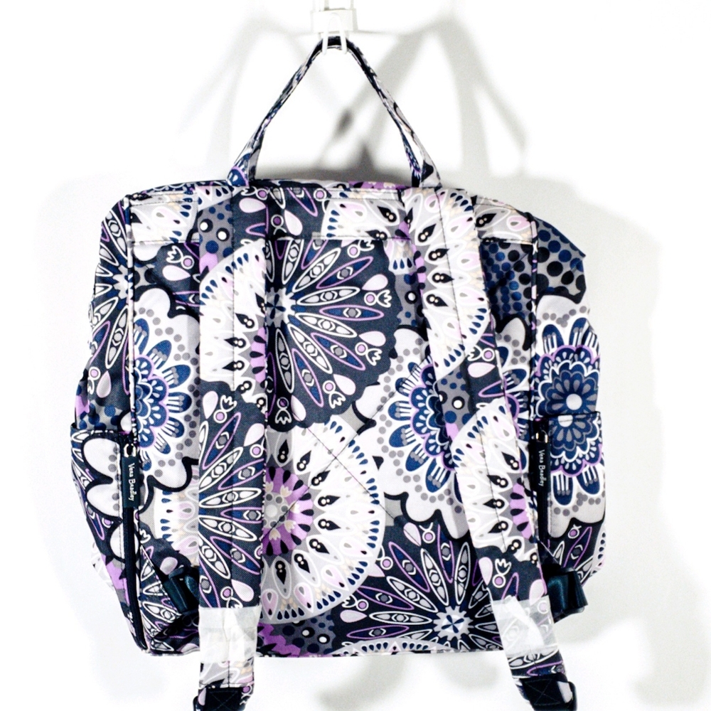 💼  Vera Bradley Top Handle Backpack Purple - Picture 2 of 3